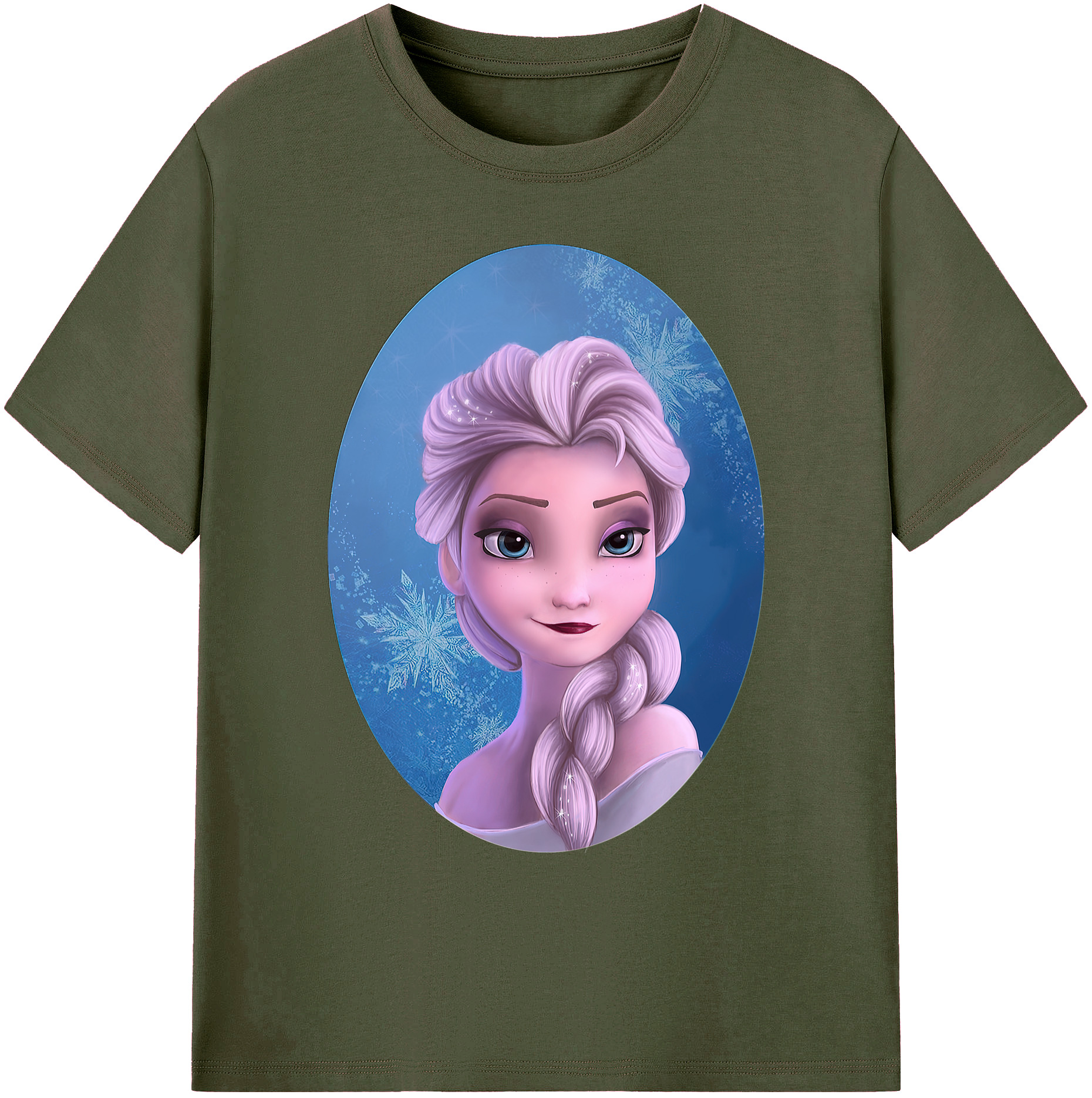 （画像用） アナと雪の女王 アンナ エルサ Frozen Anna Elsa 綿100％ メンズ半袖Tシャツ｜肌触りやわらか＆通気性